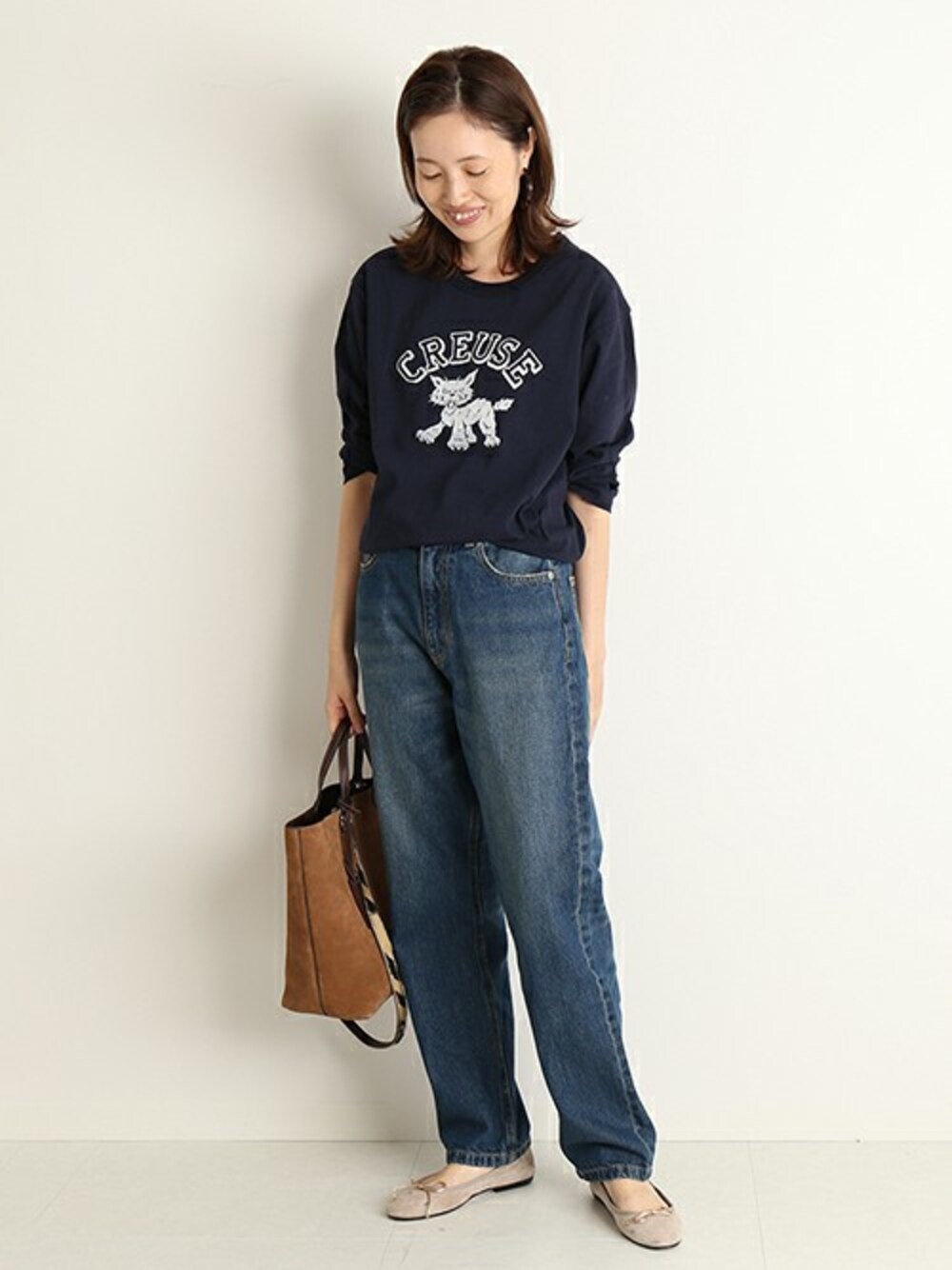 プリントロングTシャツ slobe iena La Hutte ・SLOBE IENA 】 長袖Tシャツ プリントT ロンTEE フレーズ