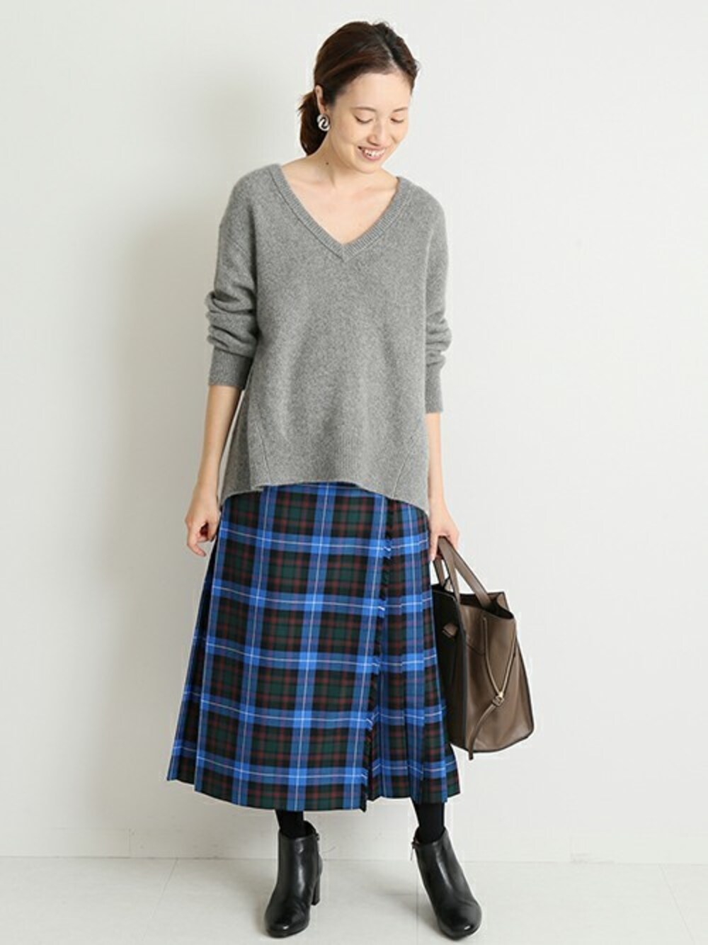 SLOBE IENA　× GLEN FYNE SLOBE別注 プリーツスカート 新品】IENA GLEN FYNE SLOBE別注 プリーツスカート