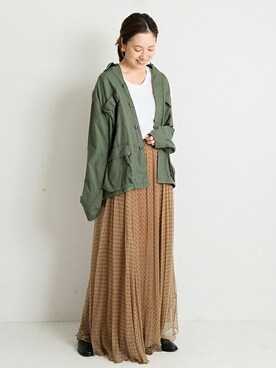 「SLOBE IENA（スローブイエナ）のアイテム（ローファー）」を使った、Sallyさん（レディース・162cm）の秋コーディネート