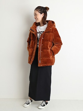 「ダウンコーデ」｜Sallyさん（レディース・162cm）の秋コーディネート