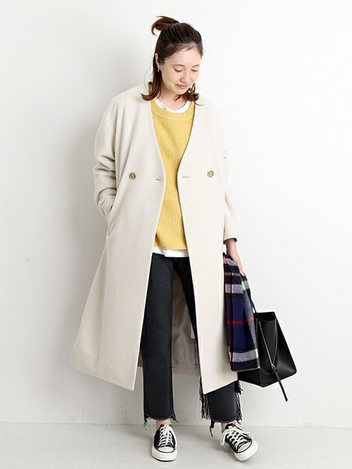 SLOBE IENA�{��Sally����̂��̑��A�E�^�[�uSUPER100 V�l�b�N�I�[�o�[�R�[�g���iSLOBE IENA�b�X���[�u�C�G�i�j�v���g�����R�[�f�B�l�[�g