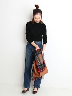 「SLOBE IENA（スローブイエナ）のアイテム（パンプス）」を使った、Sallyさん（レディース・162cm）の秋コーディネート