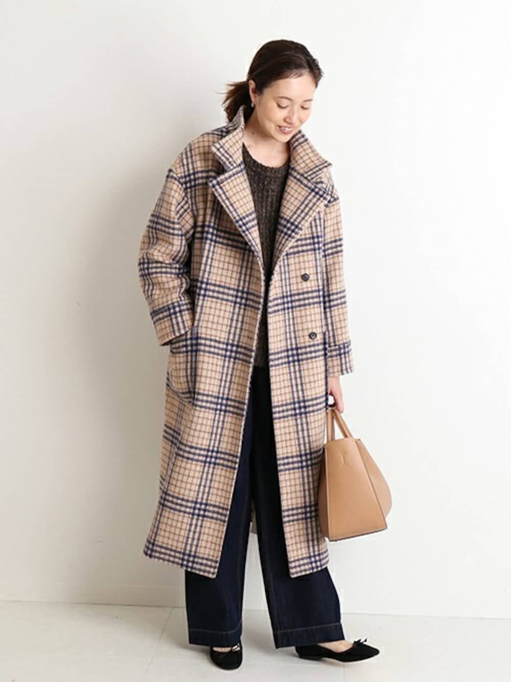 SLOBE IENA（スローブイエナ）の「チェックスタンドコート