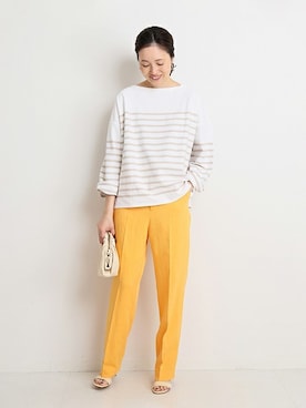 「ボーダーカットソー」｜Sallyさん（レディース・162cm）の春コーディネート