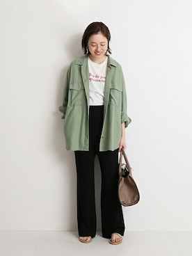 「スローブイエナ」｜「アイテム（ブルゾン）」を使った、Sallyさん（レディース・162cm）の春コーディネート
