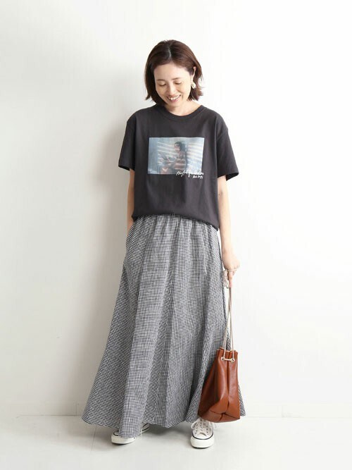 リネン混パネルフレアスカート を使った人気ファッションコーディネート - WEAR