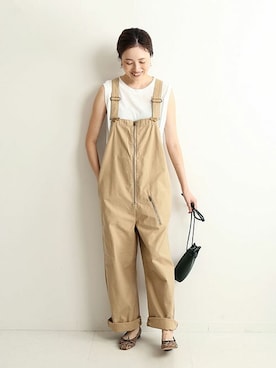 「SLOBE IENA（スローブイエナ）のアイテム（オールインワン・サロペット）」を使った、Sallyさん（レディース・162cm）の夏コーディネート