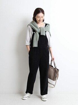 「SLOBE IENA（スローブイエナ）のアイテム（オールインワン・サロペット）」を使った、Sallyさん（レディース・162cm）の夏コーディネート