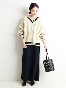 「SLOBE IENA（スローブイエナ）の【ROVERETO/ロベレート】スクエアステッチブーツ◆（ブーツ）」を使った、Sallyさん（レディース・162cm）の秋コーディネート