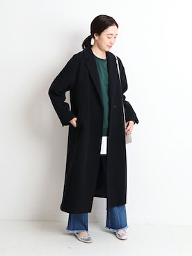 「SLOBE IENA（スローブイエナ）のアイテム（ボストンバッグ）」を使った、Sallyさん（レディース・162cm）の冬コーディネート