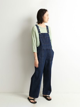 「スローブイエナ」｜「アイテム（オールインワン・サロペット）」を使った、Sallyさん（レディース・162cm）の春コーディネート
