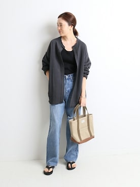 「カットオフ」｜「アイテム（サンダル）」を使った、Sallyさん（レディース・162cm）の夏コーディネート