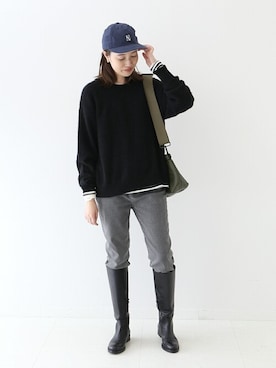 「スローブイエナ」｜「アイテム（帽子）」を使った、Sallyさん（レディース・162cm）の秋コーディネート