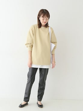 「スローブイエナ」｜「アイテム（スウェット）」を使った、Sallyさん（レディース・162cm）の秋コーディネート