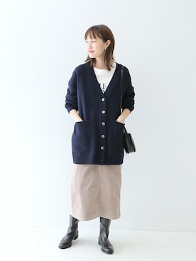 「SLOBE IENA（スローブイエナ）のアイテム（ブーツ）」を使った、Sallyさん（レディース・162cm）の冬コーディネート