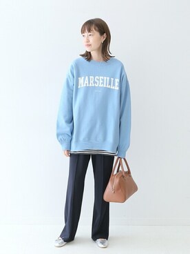 「スローブイエナ」｜「アイテム（スウェット）」を使った、Sallyさん（レディース・162cm）の冬コーディネート