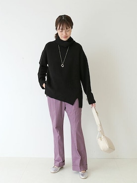 「SLOBE IENA（スローブイエナ）のアイテム（バレエシューズ）」を使った、Sallyさん（レディース・162cm）の冬コーディネート
