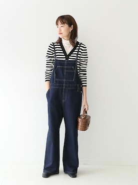 「スローブイエナ」｜「アイテム（オールインワン・サロペット）」を使った、Sallyさん（レディース・162cm）の冬コーディネート