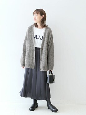 「スローブイエナ」｜「アイテム（ブーツ）」を使った、Sallyさん（レディース・162cm）の冬コーディネート
