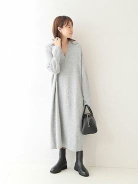 「スローブイエナ」｜「アイテム（ブーツ）」を使った、Sallyさん（レディース・162cm）の冬コーディネート