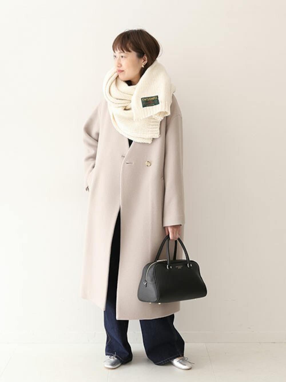 SLOBE IENA（スローブイエナ）の「Super100 ダブルモッサVネックノー
