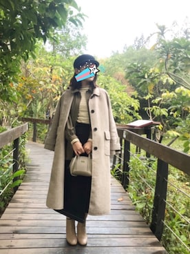 「Kashin（カシン）のアイテム」を使った、w./maさん（レディース・157cm）の冬コーディネート