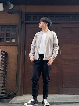 「TAKA-Q（タカキュー）のアイテム（ジャケット/アウター）」を使った、jaepil leeさん（メンズ・175cm）の春コーディネート