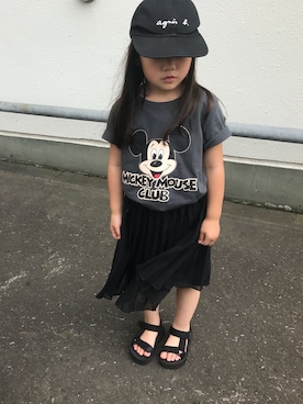 「ミッキー」｜shioooneさん（キッズ・110cm）の夏コーディネート