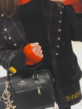 「M.Y.O.B（エム.ワイ.オー.ビー）のアイテム（ジャケット/アウター）」を使った、JELさん（レディース・157cm）の冬コーディネート