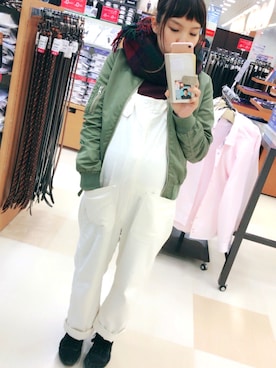 「Engineered Garments（エンジニアードガーメンツ）のアイテム（オールインワン・サロペット）」を使った、aoiさん（レディース・151cm）の冬コーディネート