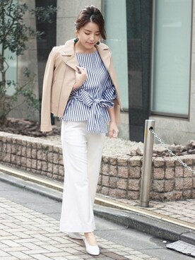 「Spick & Span（スピックアンドスパン）のアイテム（ブルゾン）」を使った、Mizuki＊さん（レディース・160cm）の冬コーディネート