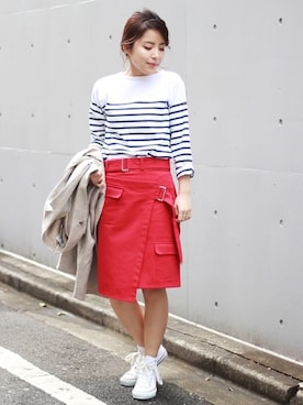 「Le Minor（ルミノア）のアイテム」を使った、Mizuki＊さん（レディース・160cm）の春コーディネート