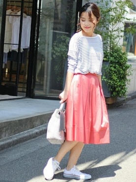 「Spick & Span（スピックアンドスパン）のアイテム（スニーカー）」を使った、Mizuki＊さん（レディース・160cm）の春コーディネート