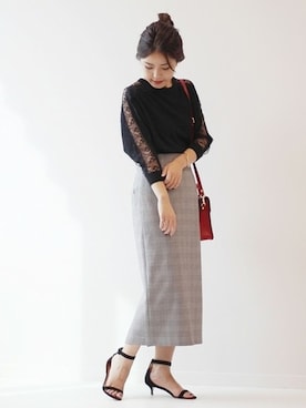 「Spick & Span（スピックアンドスパン）のアイテム（ニット/セーター）」を使った、Mizuki＊さん（レディース・160cm）の秋コーディネート