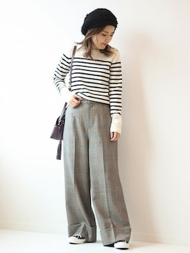 「Spick & Span（スピックアンドスパン）のアイテム（ハンチング/ベレー帽）」を使った、Mizuki＊さん（レディース・160cm）の秋コーディネート