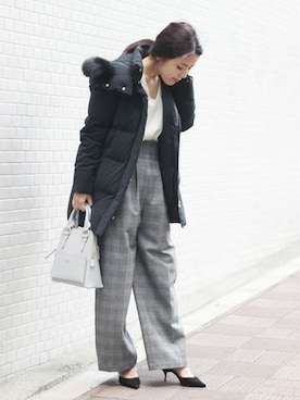 「Spick & Span（スピックアンドスパン）のアイテム（ダウンジャケット/コート）」を使った、Mizuki＊さん（レディース・160cm）の秋コーディネート