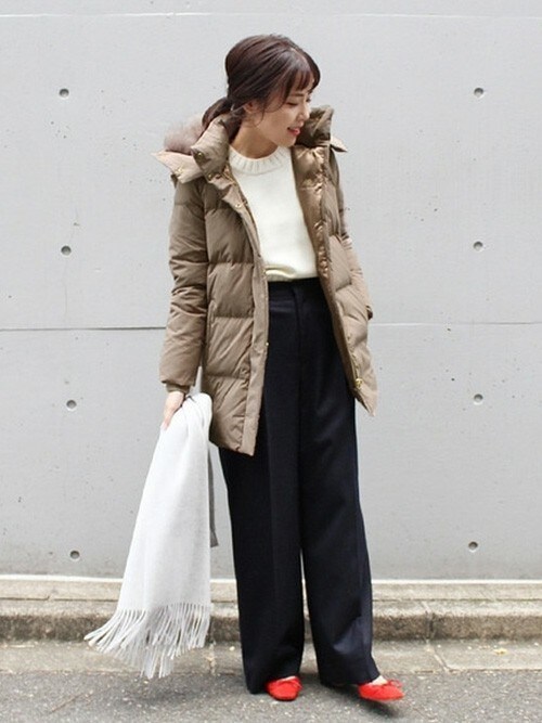 極美品スピックアンドスパン　スタンドカラーフーディダウンコート38　42900円 Spick & Span（スピックアンドスパン）の「スタンドカラーフーディ