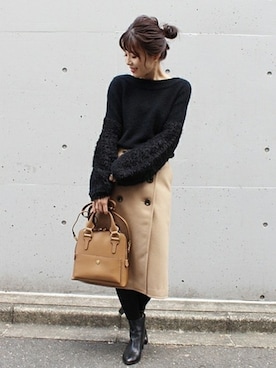 「Spick & Span（スピックアンドスパン）のアイテム（バッグ）」を使った、Mizuki＊さん（レディース・160cm）の秋コーディネート