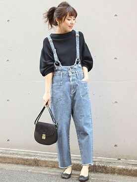 「Spick & Span（スピックアンドスパン）のアイテム（オールインワン・サロペット）」を使った、Mizuki＊さん（レディース・160cm）の冬コーディネート