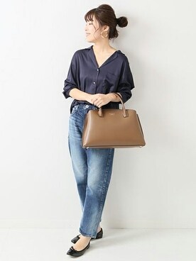 「Spick & Span（スピックアンドスパン）のアイテム（バッグ）」を使った、Mizuki＊さん（レディース・160cm）の冬コーディネート