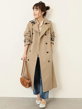 「Spick & Span（スピックアンドスパン）のアイテム（トレンチコート）」を使った、Mizuki＊さん（レディース・160cm）の春コーディネート