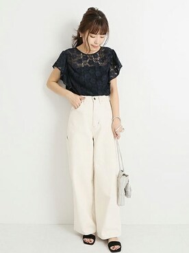 「Spick & Span（スピックアンドスパン）のアイテム（デニムパンツ）」を使った、Mizuki＊さん（レディース・160cm）の春コーディネート