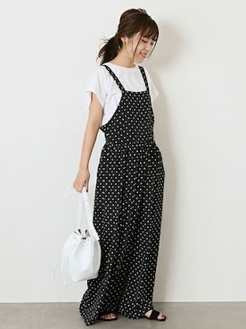 「セットアイテム」｜「アイテム（オールインワン・サロペット）」を使った、Mizuki＊さん（レディース・160cm）の春コーディネート