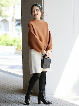 「manipuri（マニプリ）のアイテム」を使った、Mizuki＊さん（レディース・160cm）の冬コーディネート