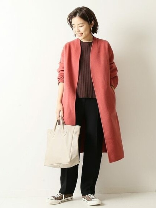 Spick & Span（スピックアンドスパン）の「Wフェイス ノーカラーコート