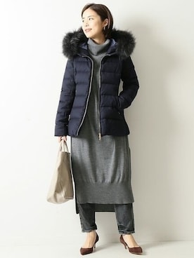 「Spick & Span（スピックアンドスパン）のアイテム（ダウンジャケット/コート）」を使った、Mizuki＊さん（レディース・160cm）の秋コーディネート
