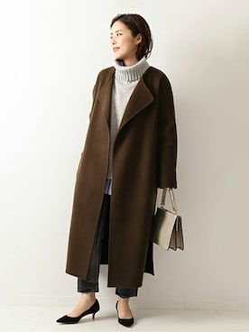 「Spick & Span（スピックアンドスパン）のアイテム（バッグ）」を使った、Mizuki＊さん（レディース・160cm）の冬コーディネート