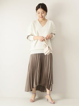「Spick & Span（スピックアンドスパン）のアイテム（ニット/セーター）」を使った、Mizuki＊さん（レディース・160cm）の春コーディネート