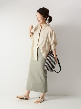 「NICOLAS LAINAS（ニコラスライナス）のアイテム」を使った、Mizuki＊さん（レディース・160cm）の春コーディネート