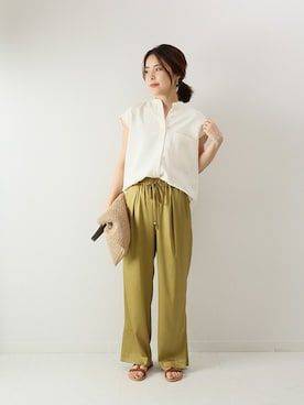 「Spick & Span（スピックアンドスパン）のアイテム（パンツ）」を使った、Mizuki＊さん（レディース・160cm）の春コーディネート